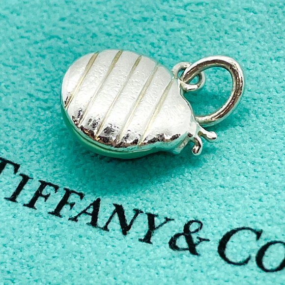 HALLMARK FADED - Tiffany & Co Blue Enamel Ladybug Charm Sterling Silver - Picture 10 of 14